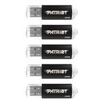 Patriot Memory 32GB Pulse Series USB 2.0 Flash Drive - 5 Pack - Black (PSF32GXPPB5PK)