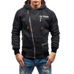 Men's Side Zipper Hoodies Classic Long Sleeve Sweatshirt Coat Autumn Outwear Tops