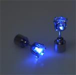 Heyuni. Light Up LED Earrings Studs Glowing Flashing Stainless Steel Earrings Studs Dance Party Accessories for Men Women,Blue
