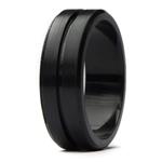 Unii Silicone Wedding Ring | Safety Rubber Wedding Band | Athletic Ring for Active Men | Thin Groove Ring 7mm Wide | Best Alternative for Work, Mechanics, Sports, Workout Ring