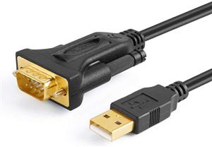 کابل تبدیل USB به COM سریال ۹ پین RS232 to Adapter with Prolific PL2303 Chipset CableCreation 3ft Gold Plated 2.0 Male DB9 Serial Converter for Windows 10 8.1 7 Vista XP 2000 Linux and Mac OS Black 