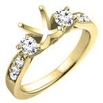 Dazzlingrock Collection 0.45 Carat (ctw) 18K Gold Round Diamond Bridal Semi Mount Engagement Ring 1/2 CT 