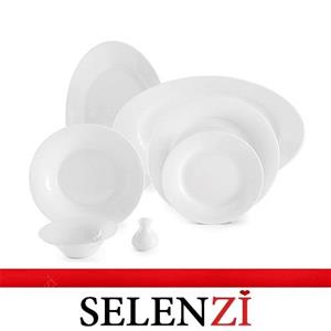 سرویس غذاخوری زرین 35 پارچه 6 نفره سری شهرزاد طرح سفید درجه عالی Zarin Iran Shahrzad White Pieces Dinnerware Set Top Grade 