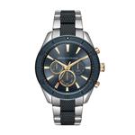 Armani Exchange Men's Analog-Quartz Watch with Stainless-Steel Strap, Blue, 22 (Model: AX1815)