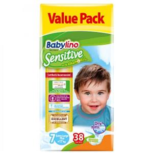 پوشک کامل بچه سایز 7 اکونومی Babylino بیبی لینو سنسیتیو Baby Lino Value Pack Size 7 Diaper Pack of 38