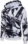 Joe Wenko Men Drawstring Tie-Dyed Print Casual Pullover Hooded Sweatshirt