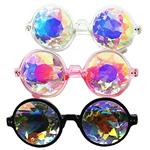 Vintage STEAMPUNK GOGGLES Glasses kaleidoscope Lens Rustic Goth PARTY Sunglasses