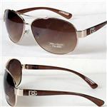 New DG Eyewear Aviator Fashion Designer Sunglasses Shades Mens Women Gold/Brown