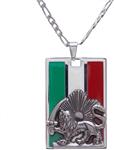 Asoodehdelan Persian Flag Lion Sun Sword Shir Khorshid Pahlavi Necklace Chain Farvahar Art