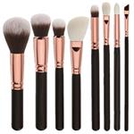 Makeup Brush Sets,Scofieldly Makeup Brushes Premium Makeup Brush Set Synthetic Kabuki Cosmetics Foundation Blending Blush Eyeliner Face Powder Brush Makeup Brush Kit (8pcs, Golden Black)