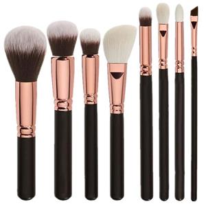 Makeup Brush Sets,Scofieldly Makeup Brushes Premium Makeup Brush Set Synthetic Kabuki Cosmetics Foundation Blending Blush Eyeliner Face Powder Brush Makeup Brush Kit (8pcs, Golden Black) 