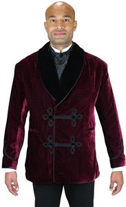 Historical Emporium Men's Vintage Velvet Smoking Jacket