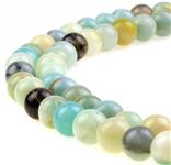 JARTC Natural Stone Beads Multicolor Amazonite Round Loose Beads for Jewelry Making DIY Bracelet Necklace (12mm)