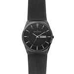 Skagen Men's Melbye Watch with Black Titanium Case and Stainless Steel Mesh