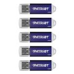 Patriot Memory 16GB Pulse Series USB 2.0 Flash Drive, 5 Pack, Blue (PSF16GXPPN5PK)