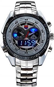 TVG Luxury Brand Watches Men Fashion Led Digital Analog Quartz Watches Stainless Steel