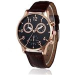 COOKI Mens Quartz Watches Unique Analog Watches Leather Wrist Watches for Men-A01