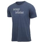 Jumpbox Fitness Burpees for Breakfast - Indigo - Men's Triblend Training Workout T-Shirt