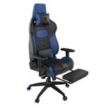 GAMDIAS Multi-Color RGB Gaming Chair High Back with Footrest Adjusting Headrest and Lumbar Support, Black/Blue (Achilles P1-Black/Blue)