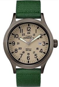 Timex #TW4B06800 Men's Expedition Scout Military Indiglo Green Fabric Band Watch 