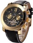 KS Aviator Men's Automatic Mechanical Leather Band Luxury Wrist Watch