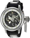 Invicta Men's 'Russian Diver' Mechanical Hand Wind Stainless Steel and Polyurethane Casual Watch, Color:Black (Model: 80114)