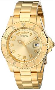 Invicta Women's 15249 Pro Diver 18k Yellow Gold Ion-Plated Stainless Steel Watch