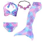GALLDEALS Mermaid Bathing Suit Cosplay Costume Mermaid Theme Party Supplies for Girls Kids (No Monofin)
