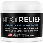 NextRelief Cooling Pain Relief Cream - [3 Oz] USA Made with Arnica, Aloe, Tea Tree Oil, More - Feels Great on Muscles and Joints - Use for Soreness, Aches, Inflammation, Arthritis, More