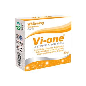 پودر سفید کننده دندان وی وان با طعم پرتقال 50 گرم Vi-one Orange Whitening Toothpowder 50gr