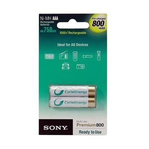 باتری قلمی قابل شارژ سونی مدل AA-B2KN 2000mAh بسته 2 عددی Sony AA-B2KN 2000mAh Rechargeable AA Battery Pack Of 2