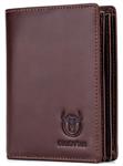 Mens Leather Wallet RFID Blocking Bifold Secure Stylish Multi Credit Card Holder