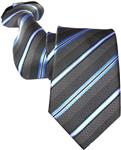 Mens Zipper Tie Skinny Business Wedding Striped Polka Dot Microfiber Pre-tied Necktie