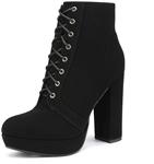 DREAM PAIRS Women’s Lace up Chunky High Heel Ankle Boots