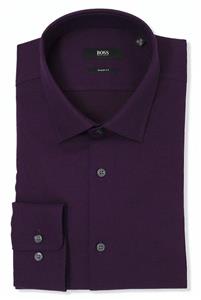 Hugo Boss Men's Marley Burundy Micro Check Trim Fit Dress Shirt 