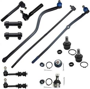 Dana 44 Axle - New 13pc Tie Rod Steering Drag Link Suspension Kit for 1998 1999 Dodge Ram 1500 and 2500 4WD / 4x4 