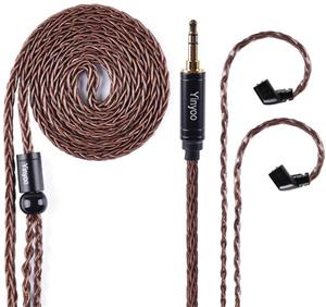 Yinyoo Upgraded Replacement Headphones Cable 8 Core Silver Plated Copper Cable with 2.5mm Plug 2pins 0.78mm for ZSN KZ ZS10 Pro ZSN Pro AS16 ZSX KB Ear KBEAR KB10 KB06 CCA CA4 C12(2pins 2.5mm) 