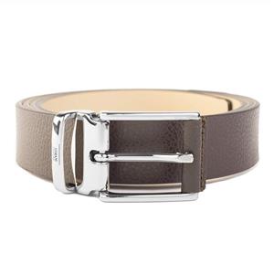 Giorgio Armani Collezioni Men's Grained Leather Belt Brown 