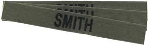 Custom O.D. Green Military Name Tapes - 3 Pack - Cotton Webbing Olive Drab 