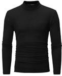 MODOQO Men's Turtleneck Long Sleeve T-Shirt Pullover Casual Solid Sweatshirt Tops