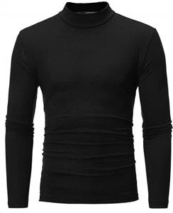 MODOQO Men's Turtleneck Long Sleeve T-Shirt Pullover Casual Solid Sweatshirt Tops