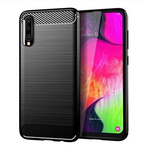 Samsung Galaxy A70 Case, DGHD Carbon Fiber Shock Resistant Brushed Texture Flexible with Air Cushion Slim Soft TPU Phone Protective Cover Case for Samsung Galaxy A70 2019 6.7 