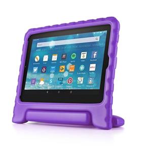 TNP Shock Proof Case for All New Fire 7 Tablet (7th Gen, 2017 Release) - For Kid Friendly Child Proof Anti Slip Impact Drop Light Weight Convertible Handle Stand Cover Protective Case (Purple) 