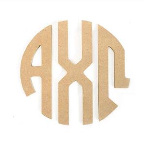 Alpha Chi Omega Sorority 8 Inch Round Wood Monogram Letter Set AXO 