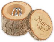 Engraved Proposal Wedding Ring Box, Real Wood Engagement Ring Box, Wedding Ring Bearer, Gift Box for Necklaces, Rings, Rustic Ring Box, Proposal Box (Marry Me)