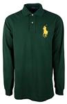 Polo Ralph Lauren Men's Big and Tall Big Pony Cotton Polo Shirt Long Sleeve Pique Mesh