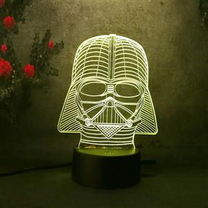 Amore Star Wars Darth Vader-3D LED Night Light -7 Color Change - Remote Control Kids Night Light Bedroom Lamp Desk Table Lamp Kids Toys Decoration Party Birthday Gifts 
