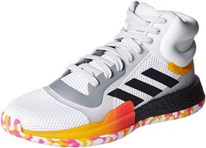 adidas Men's Marquee Boost Low Basketball Shoe, White/Black/Active Gold, 12.5 M US 