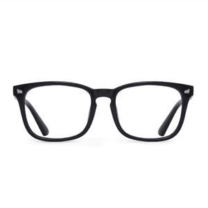 Noel Oscar Blue Light Blocking Glasses for Computer Use, Anti Eyestrain UV Filter Lens, Lightweight Eyeglasses (Men/Women) (Black) 