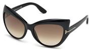 Tom Ford Bardot Sunglasses in Shiny Black - FT0284 01F 59 FT0284 01F 59